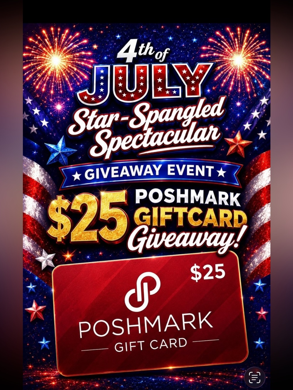 $25 Poshmakrn gift card giveaway: 4th of July